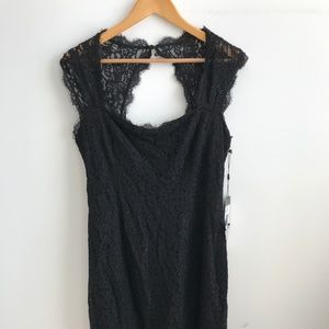 Adrianna Papell Black Lace Dress